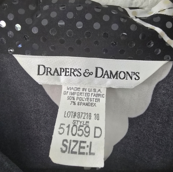 Drapers And Damon's Shimmery Button Up Shirt Women Sz L Floral Glitter Excellen - Picture 7 of 12